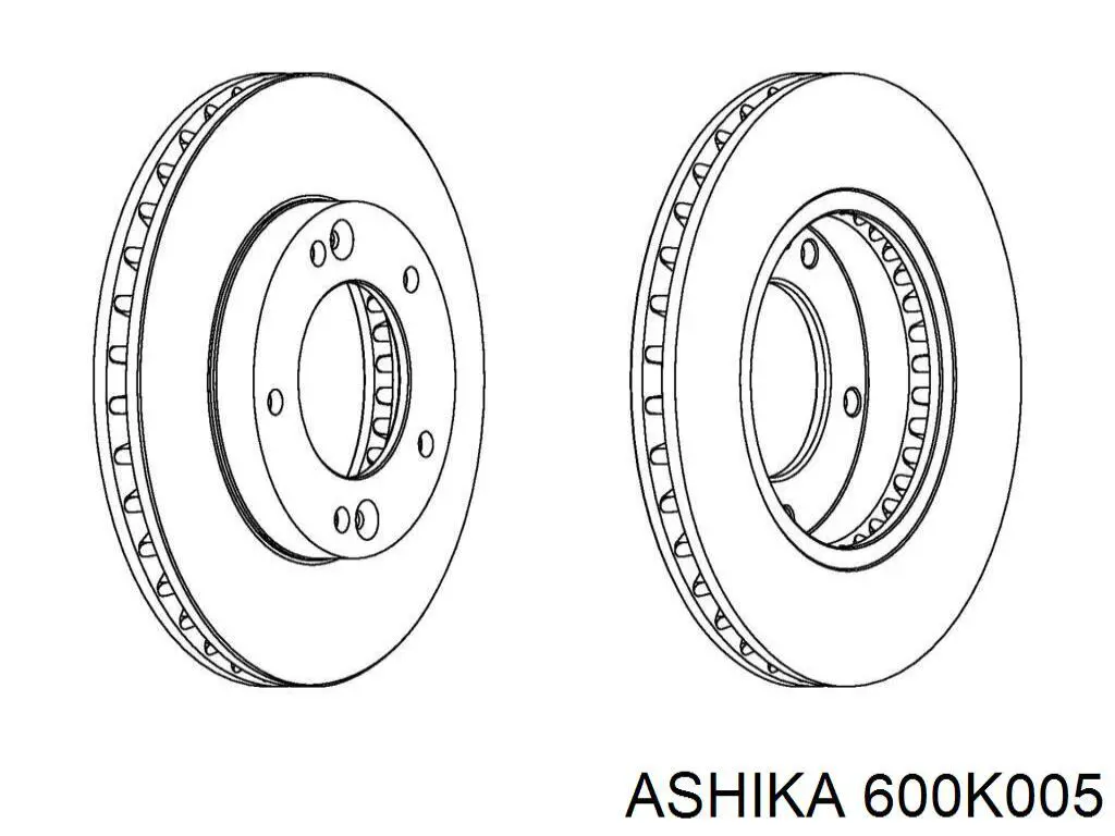 600K005 Ashika Диск тормозной передний