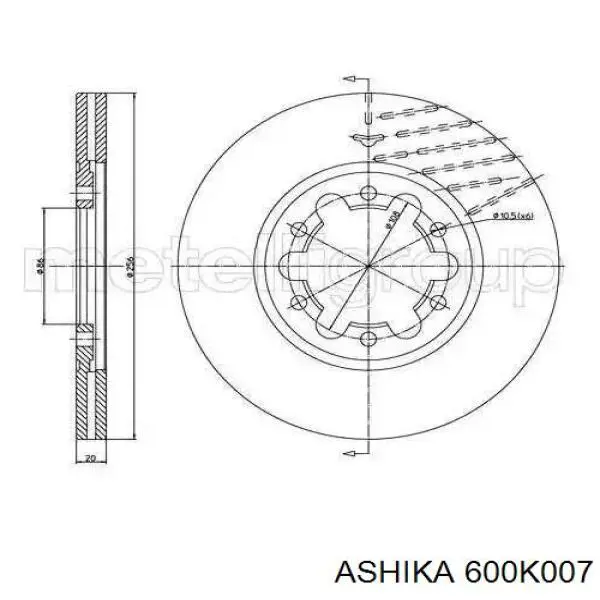 Купить 600K007 Ashika Ротор тормозной