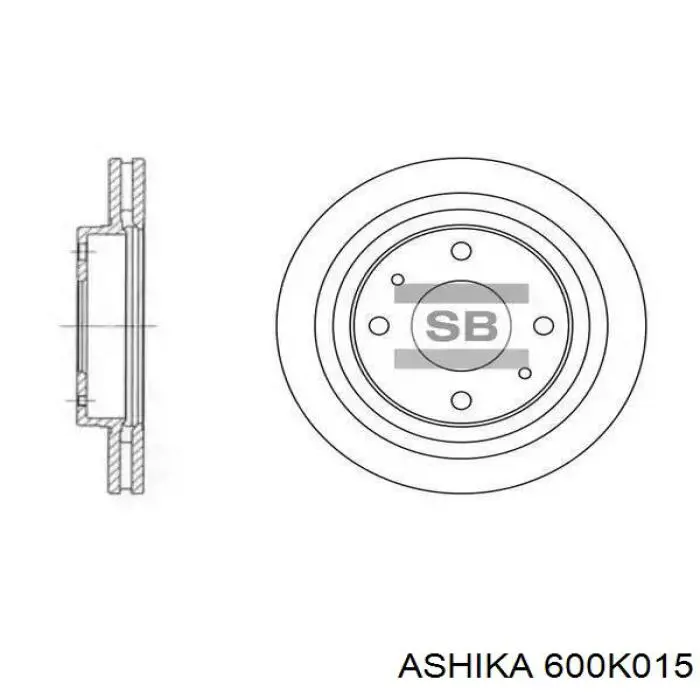 Купить 600K015 Ashika Ротор тормозной