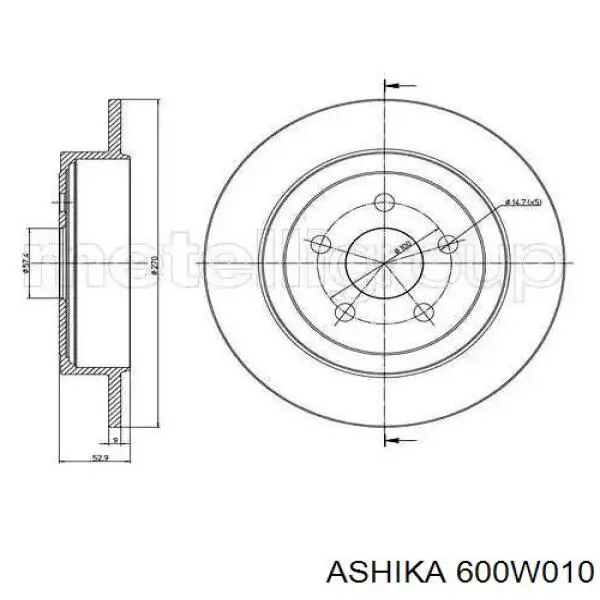Купить 600W010 Ashika Ротор тормозной