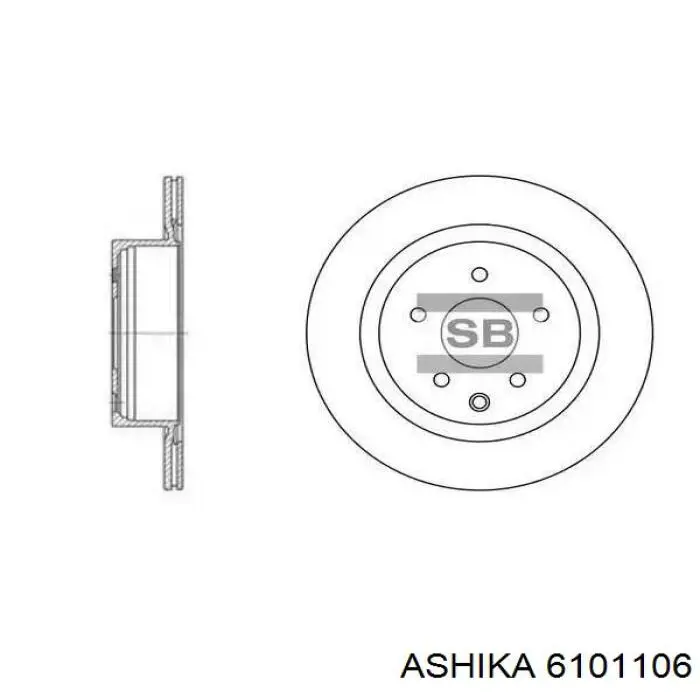 6101106 Ashika Дисковый тормоз