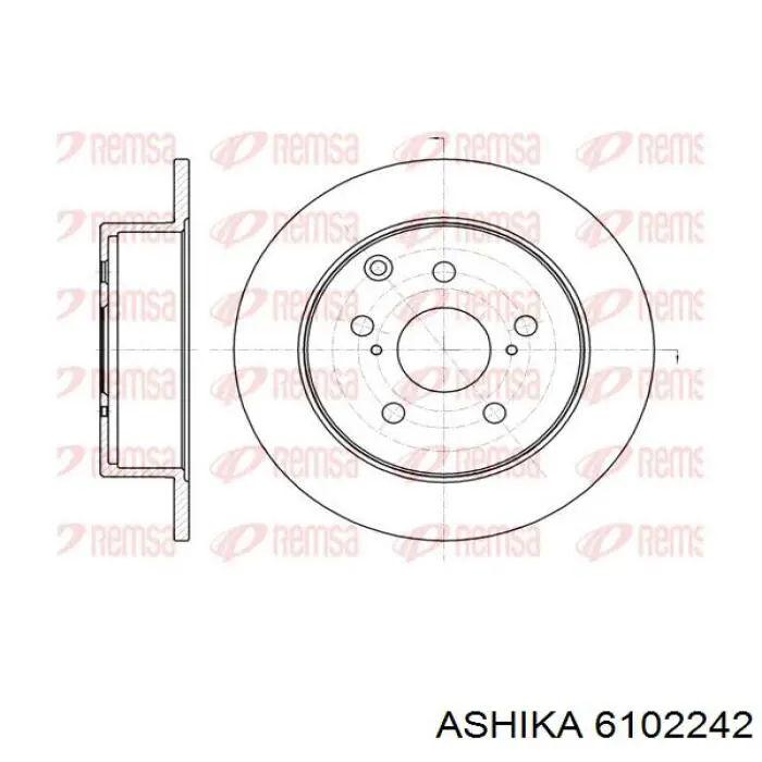 Тормозные диски 6102242 Ashika