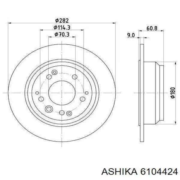 Задний тормозной диск ABE C44035ABE цена, от 31.60 USD