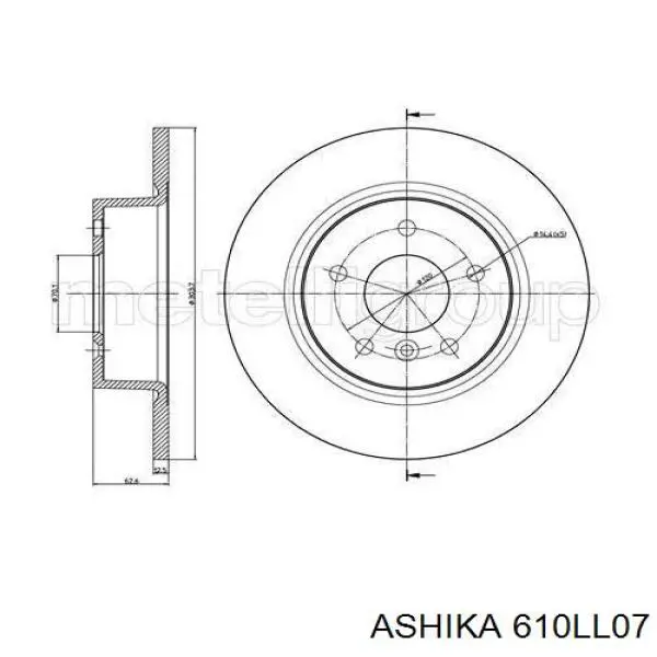 Тормозные диски 610LL07 Ashika