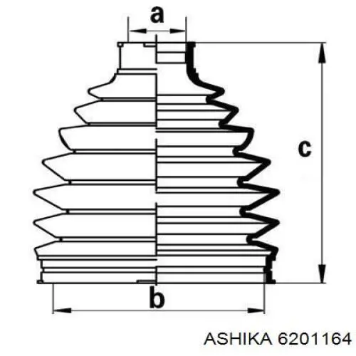 Купить 6201164 Ashika Внешняя граната