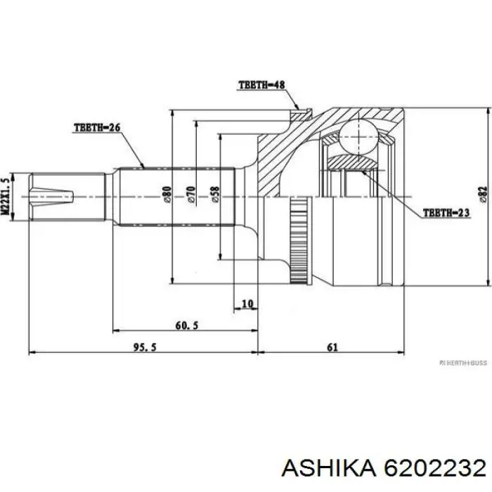 6202232 Ashika Наружная граната
