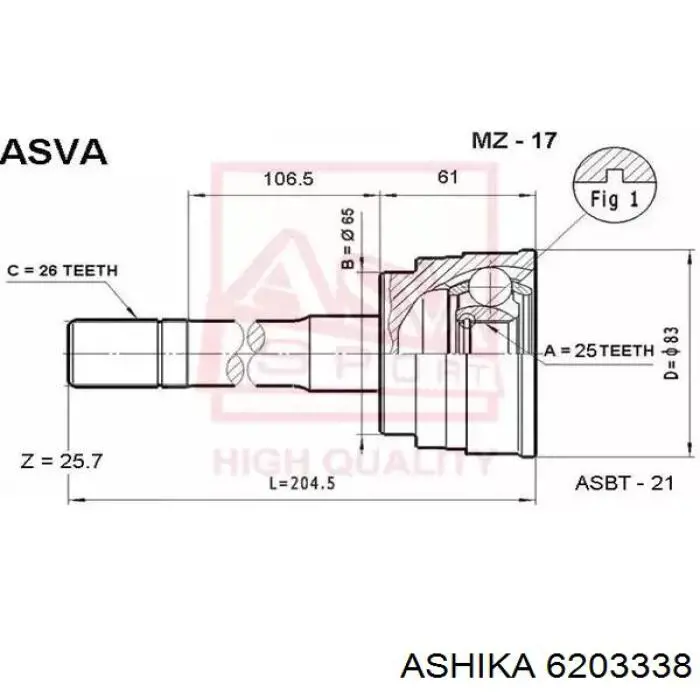 Граната колесная Ashika 6203338 цена, от 36.61 USD