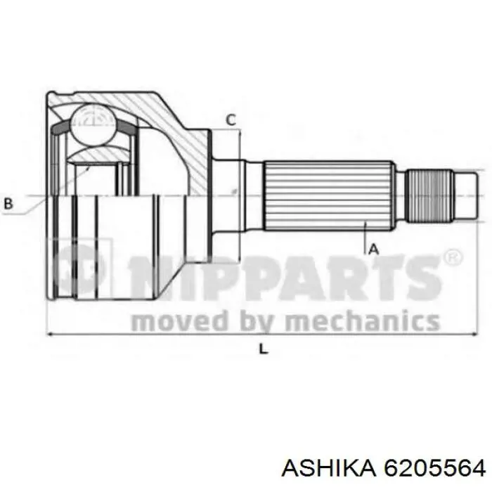 ШРУС наружный передний 6205564 Ashika