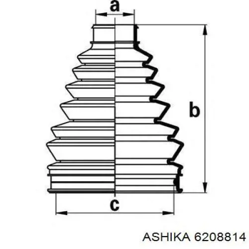 ШРУС наружный передний 6208814 Ashika