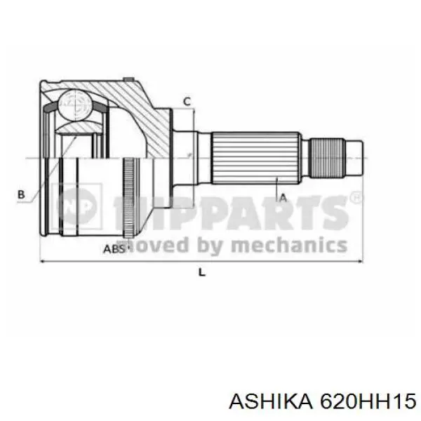 ШРУС наружный передний 620HH15 Ashika