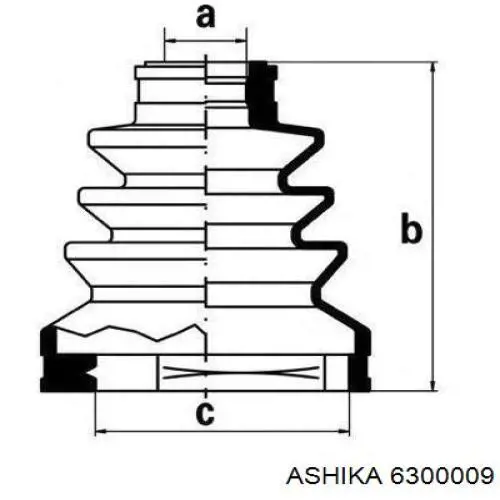 Чехол шруса Ashika 6300009 цена, от 8.51 USD