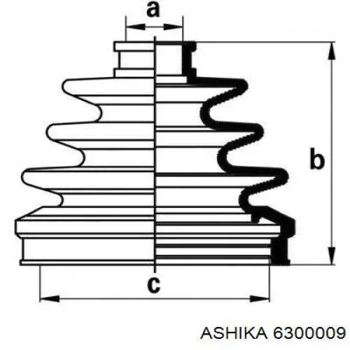Купить 6300009 Ashika Пыльник гранаты наружный, передний