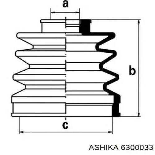 Пыльник ШРУСа наружный 6300033 Ashika