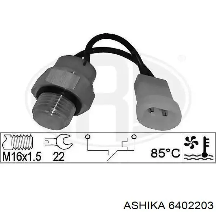6402203 Ashika датчик температуры охлаждающей жидкости