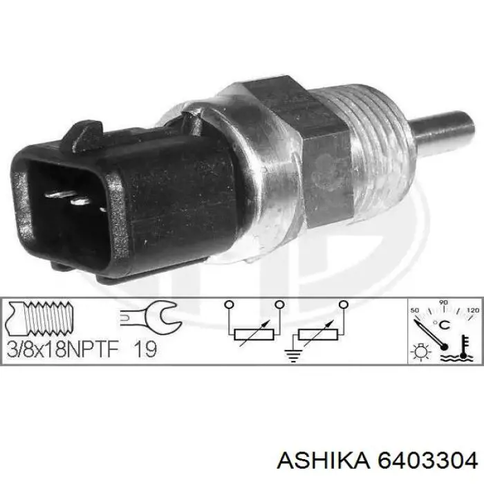 6403304 Ashika датчик температуры охлаждающей жидкости