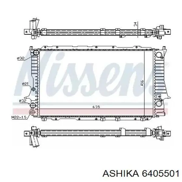 Датчик температуры жидкости Ashika 6405501