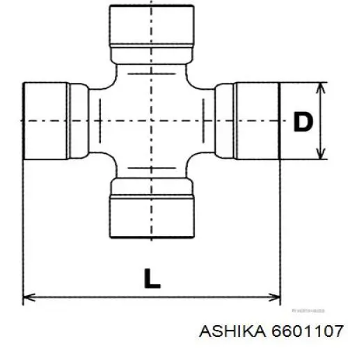 Крестовина карданного вала переднего Ashika 6601107 цена, от 17.57 USD