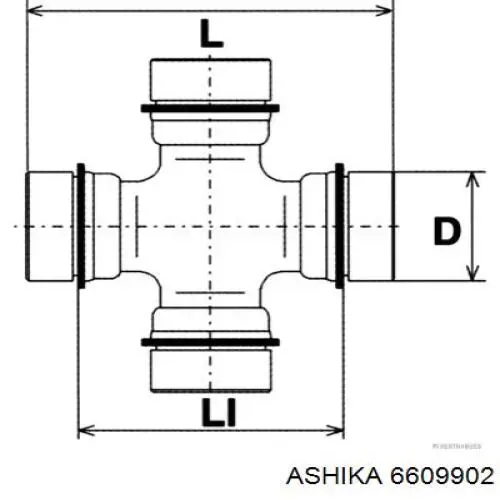 Крестовина карданного вала переднего Ashika 6609902 цена, от 20.71 USD