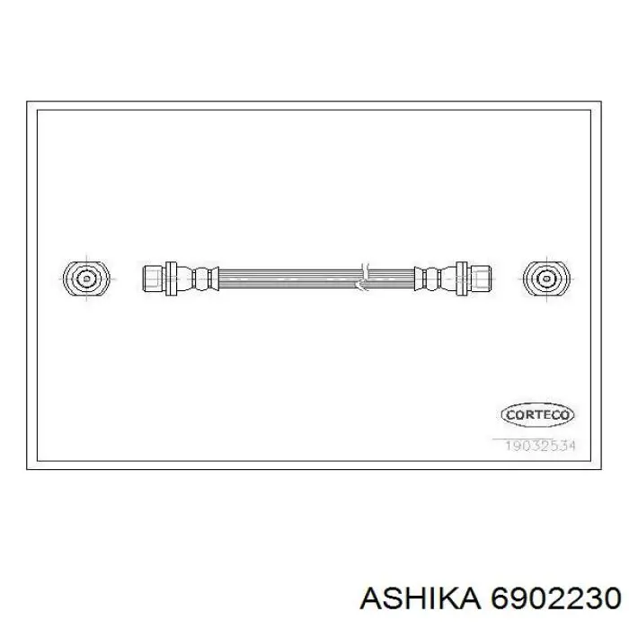 Купить 6902230 Ashika Шланг тормозной передний, правый