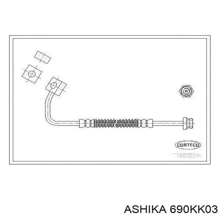 Шланг тормозной передний правый SL4163 ABS