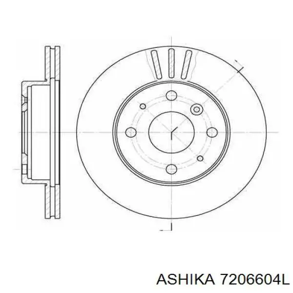 7206604L Ashika Рычаг передней подвески нижний левый
