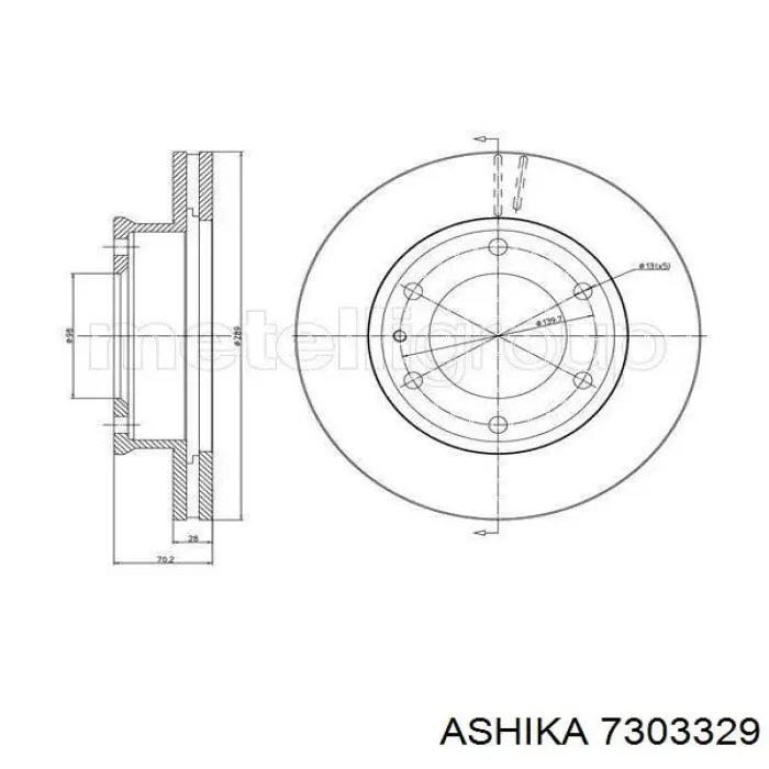 7303329 Ashika Палец шаровой нижний