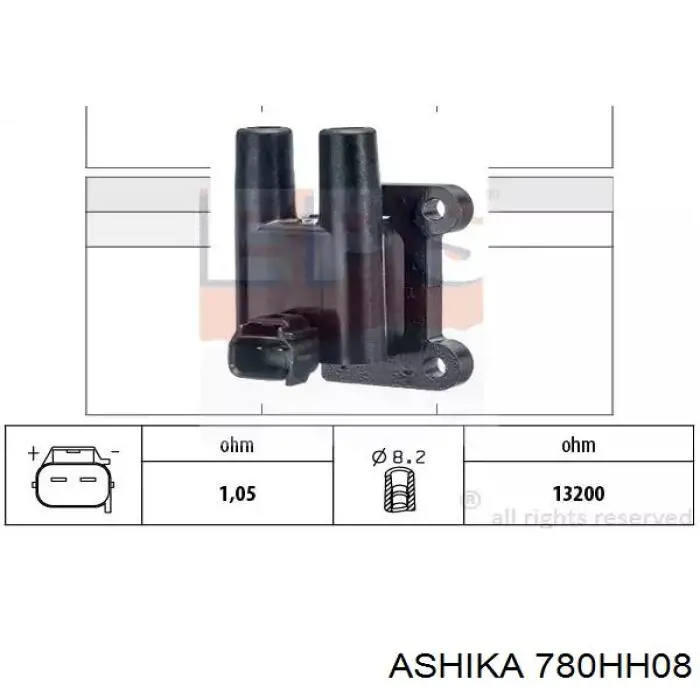 780HH08 Ashika Катушка зажигания