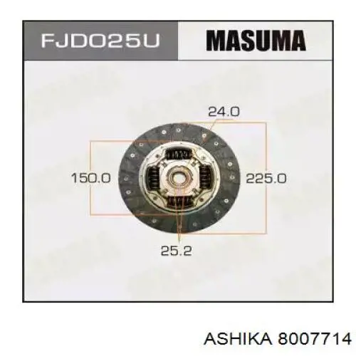 Купить 8007714 Ashika Диск сцепления