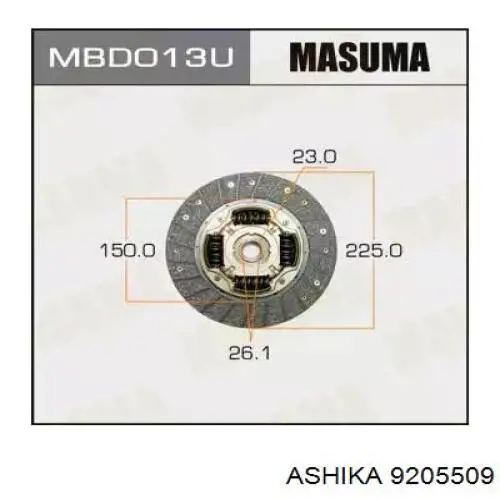 Комплект сцепления Ashika 9205509