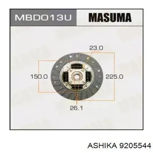 Комплект сцепления Ashika 9205544
