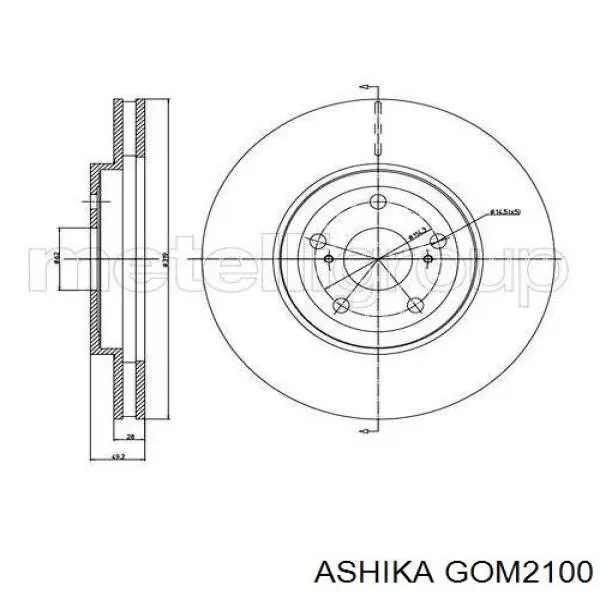 Купить GOM2100 Ashika Втулка заднего стабилизатора