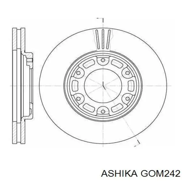 Купить GOM242 Ashika Сайлентблок нижний передней подвески
