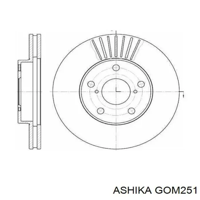 Купить GOM251 Ashika Сайлентблок нижний передней подвески