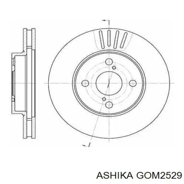 GOM-2529 Ashika сайлентблок задней балки (подрамника)