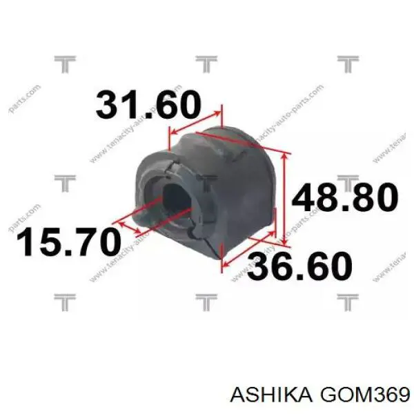 Втулка переднего стабилизатора Ashika GOM369 цена, от 4.14 USD