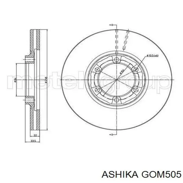 Сайлентблок переднего нижнего рычага Ashika GOM505