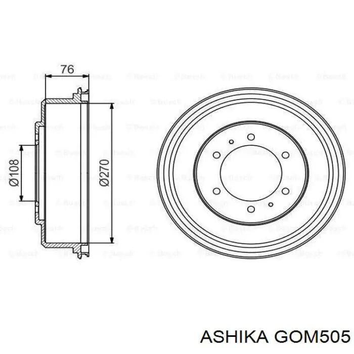 GOM505 Ashika Сайлентблок нижнего переднего рычага