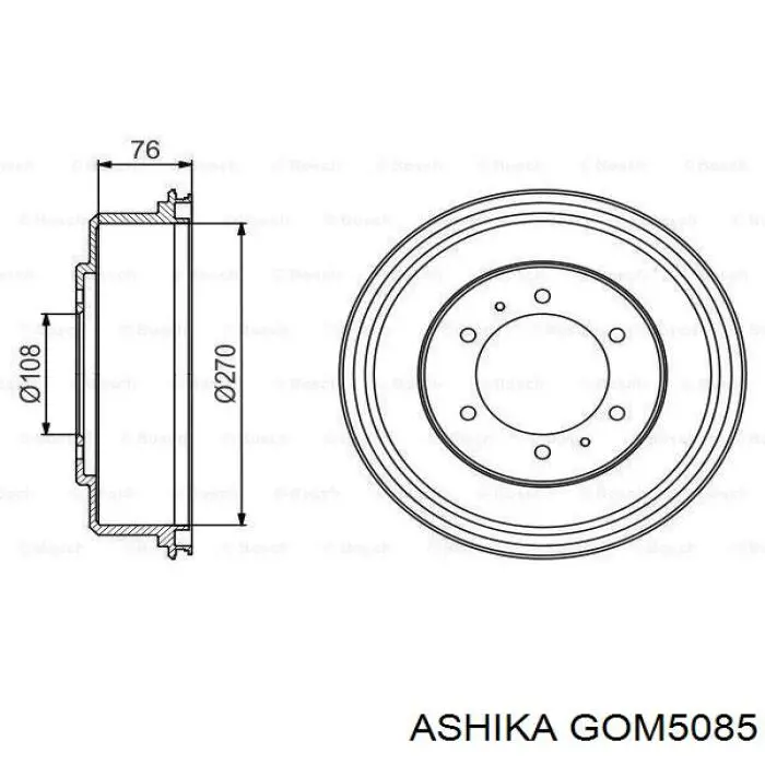 Втулка переднего стабилизатора Ashika GOM5085 цена, от 2.10 USD