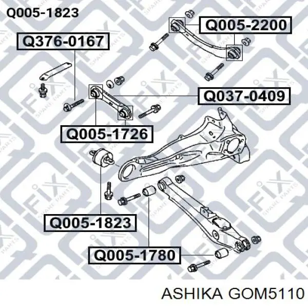 Сайлентблок заднего продольного рычага передний GOM5110 Ashika