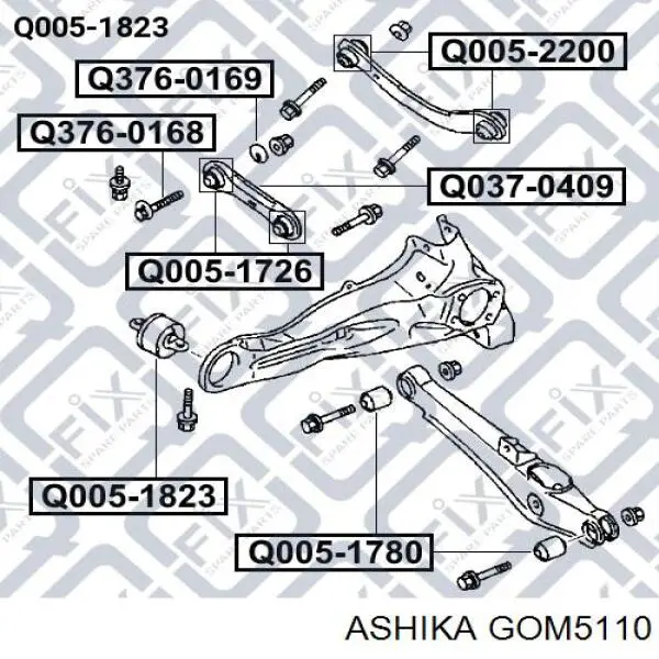 Передний сайлентблок заднего продольного рычага Ashika GOM5110