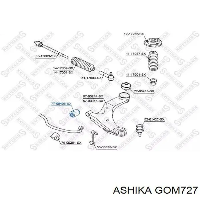 Сайлентблок заднего кулака Ashika GOM727 цена, от 9.19 USD