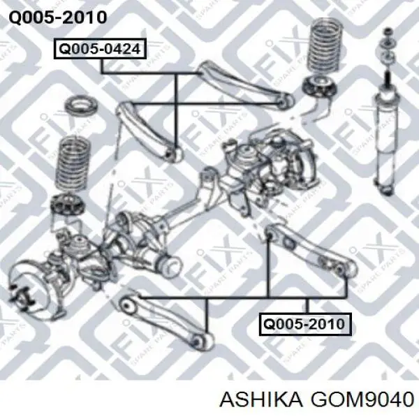 Сайлентблок заднего продольного рычага, передний Ashika GOM9040 цена, от 9.80 USD