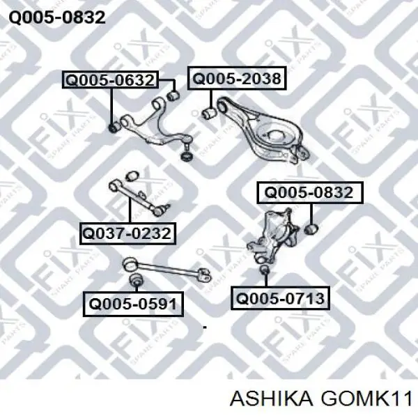 Сайлентблок заднего кулака Ashika GOMK11 цена, от 13.23 USD
