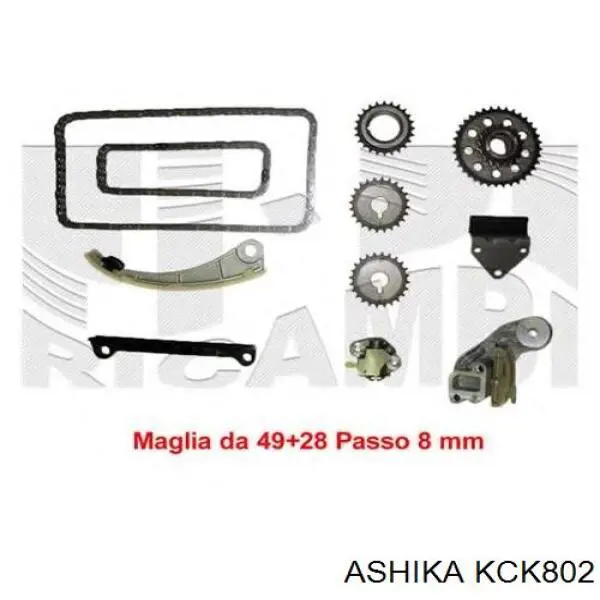 Kit de cadenas de distribución KCK802 Ashika