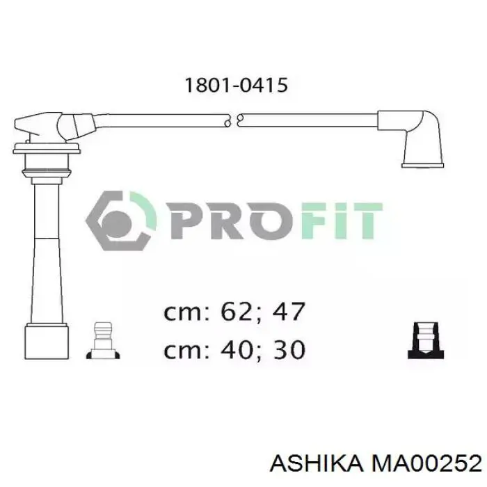 MA00252 Ashika Амортизаторы задние