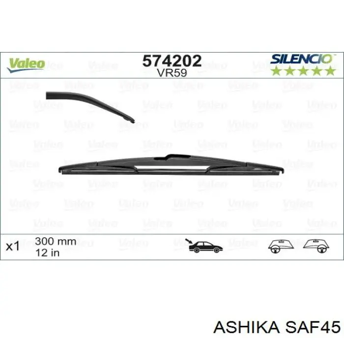 Щетка-дворник лобового стекла, пассажирская Ashika SAF45 цена, от 10.27 USD