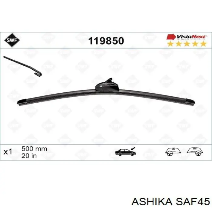 Купить SAF45 Ashika Щетка-дворник лобового стекла пассажирская