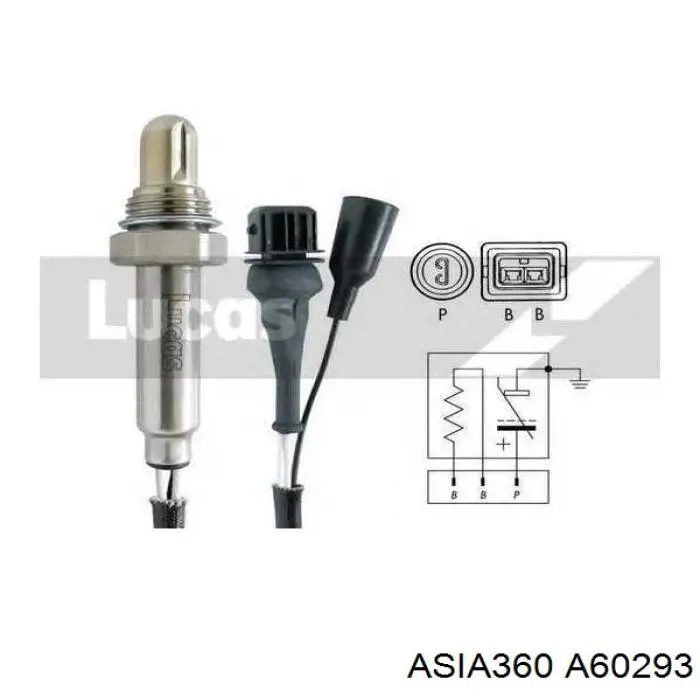 A60293 Asia360 лямбда-зонд, датчик кислорода до катализатора