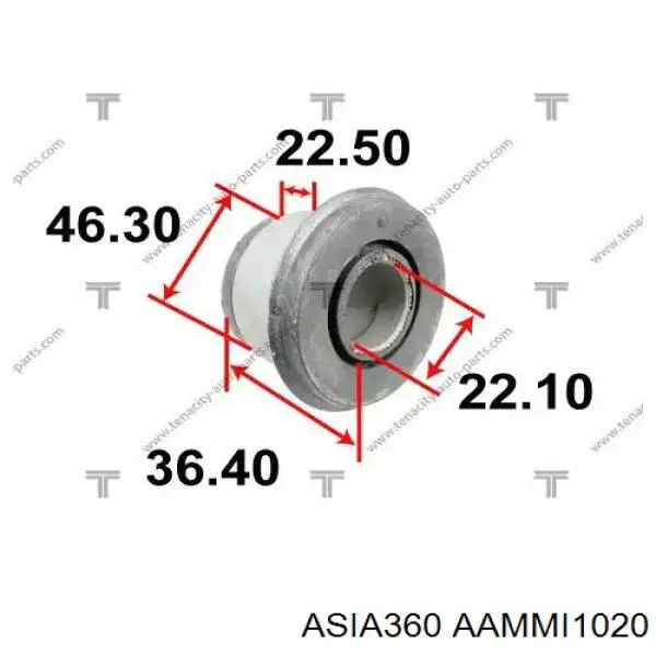 Сайлентблок переднего верхнего рычага ASIA360 AAMMI1020