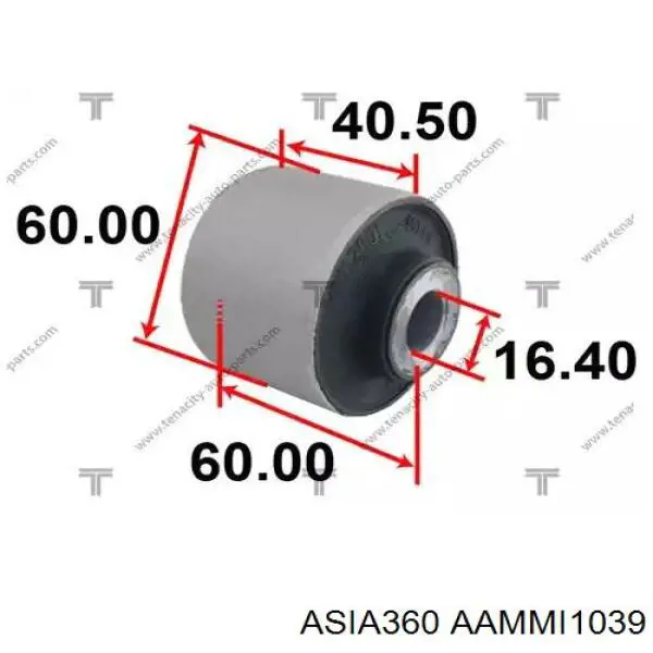 Сайлентблок заднего продольного рычага задний Asia360 AAMMI1039